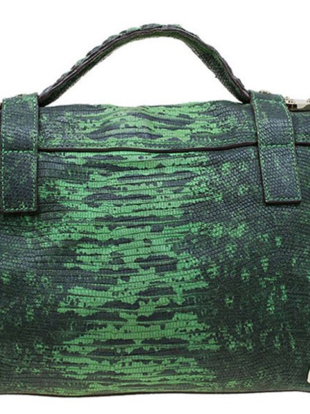 Mulberry Green & Yellow Textured Leather Alexa Bag - Picture 2 of 4